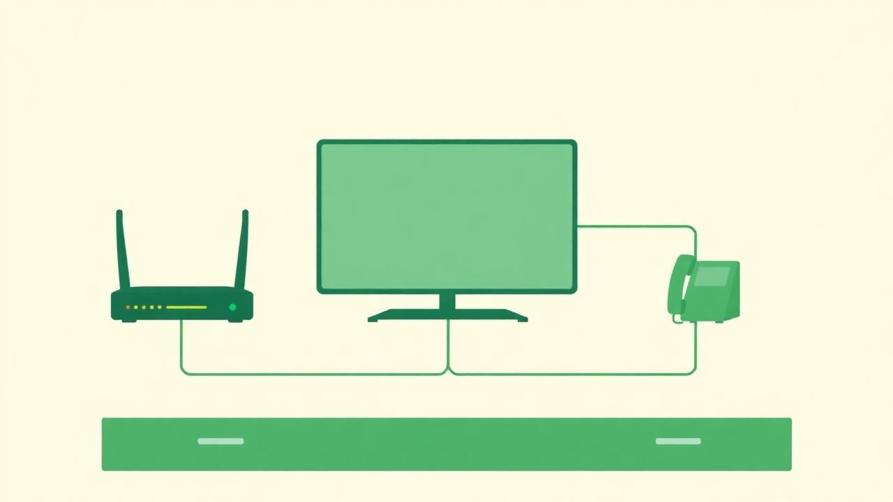 Pachet combinat internet, TV și telefon de la același operator